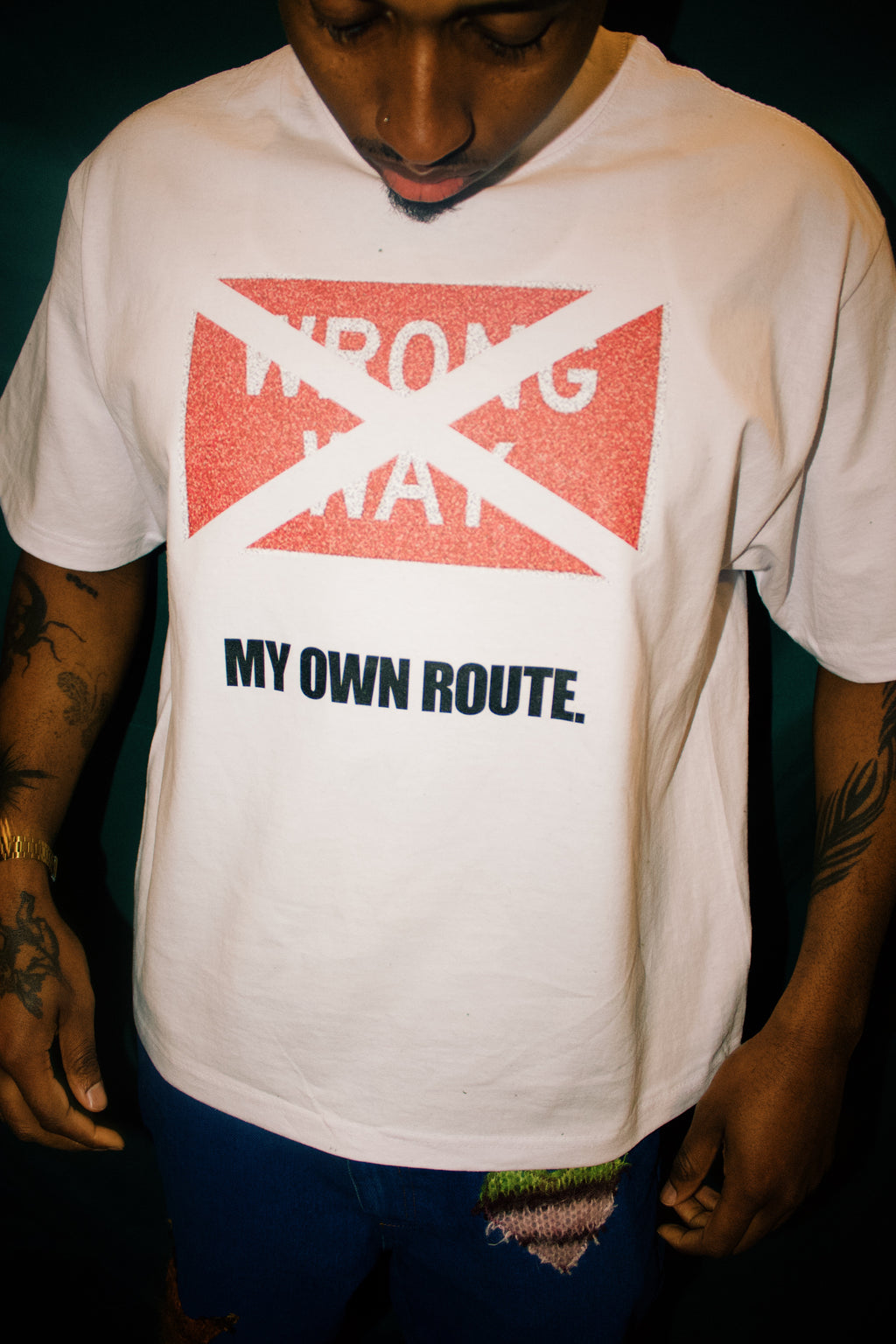 MY OWN ROUTE. BOXY TEE.