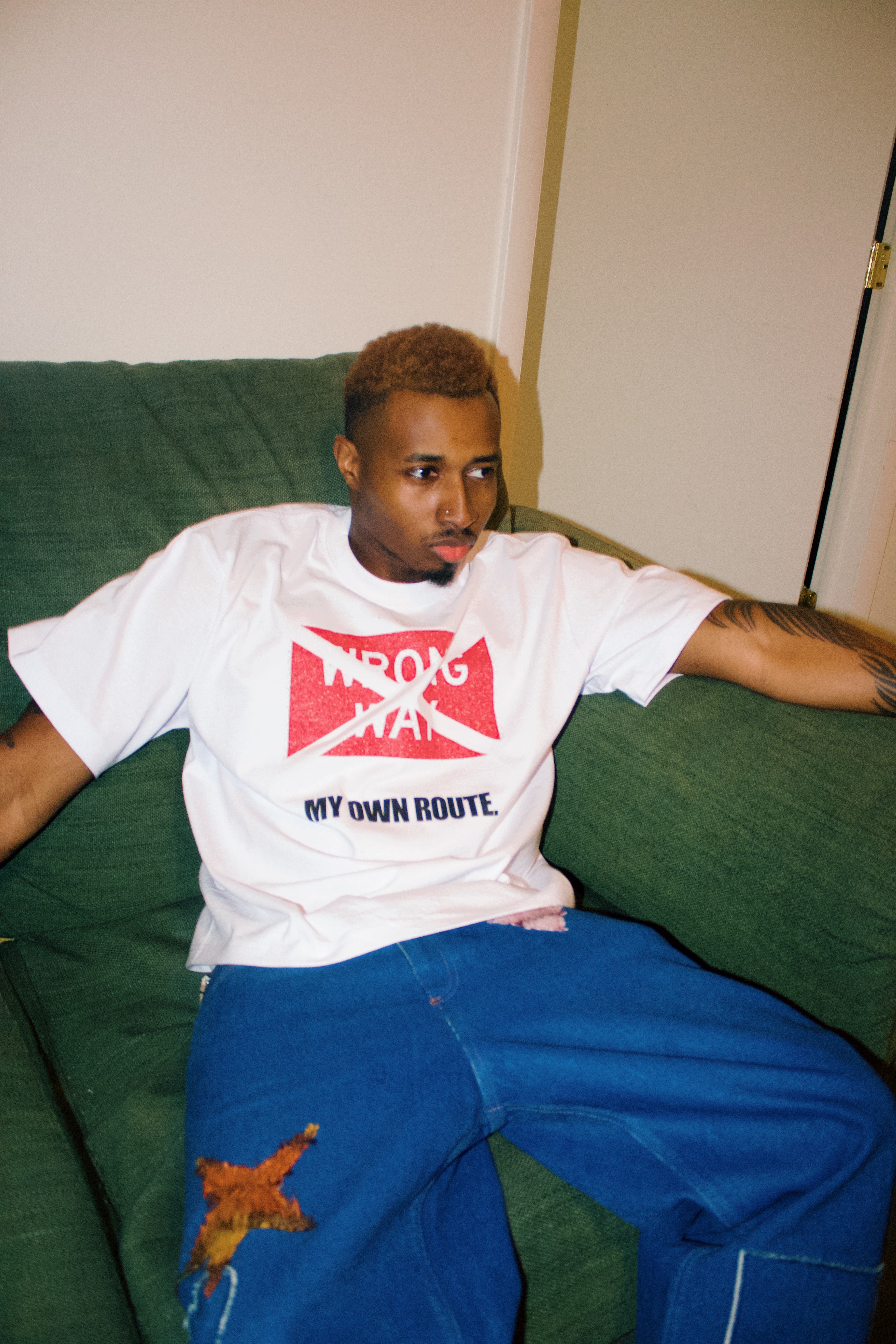 MY OWN ROUTE. BOXY TEE.